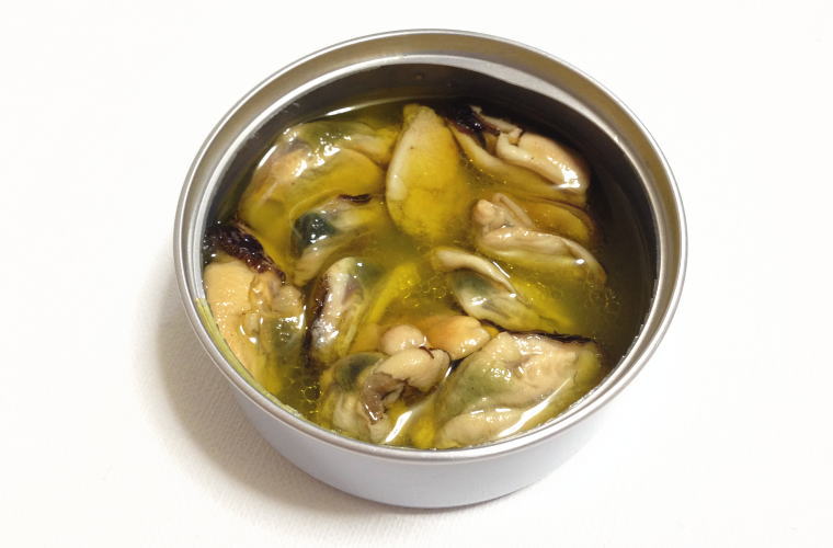 【レモ缶】宮島ムール貝 オリーブオイル漬け 開封