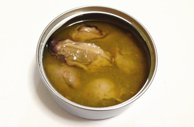 【レモ缶】ひろしま牡蠣 オリーブオイル漬け 開封