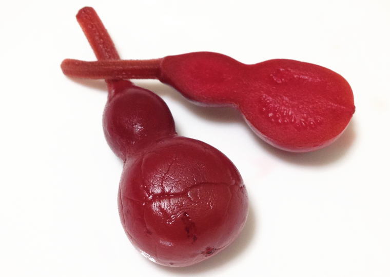 『千成ひょうたん しば漬』 出したところ 切ったところ