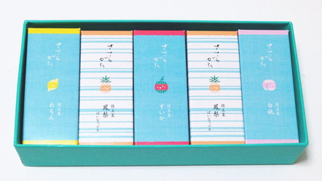 【名古屋おみやげ】夏季限定『ささらがた』4種のフルーツが色とりどりの錦玉羹に♪