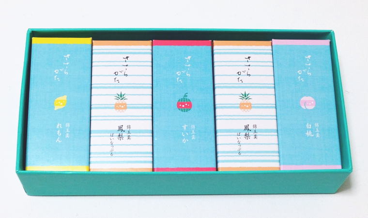 【名古屋おみやげ】夏季限定『ささらがた』4種のフルーツが色とりどりの錦玉羹に♪