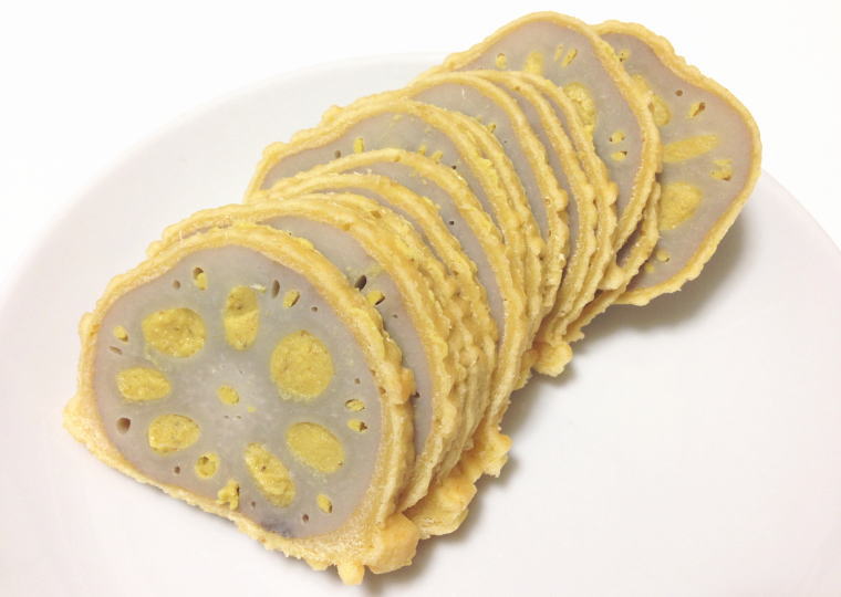 高見商店 からし蓮根 切ったところ