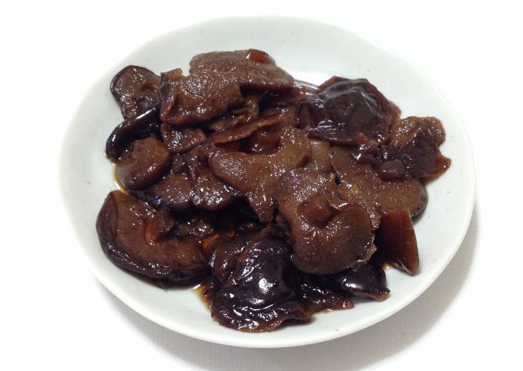 『まるごとわさび椎茸』開けたところ