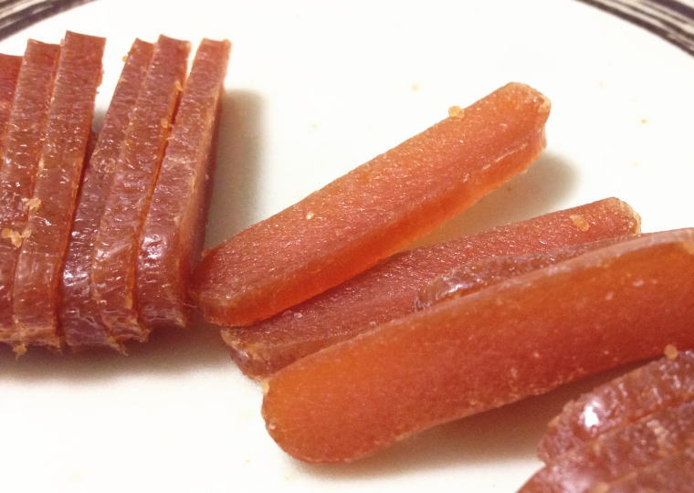 『明太からすみ』切ってみたところアップ